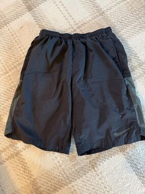 Nike Men's Black Athletic Training Shorts with Reflective Swoosh